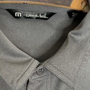 Travis Mathew Mens Gray Golf Polo Shirt -‎ Size Men's XL See Pictures